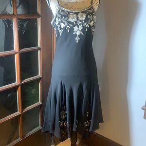 Black Beaded Salsa Dress